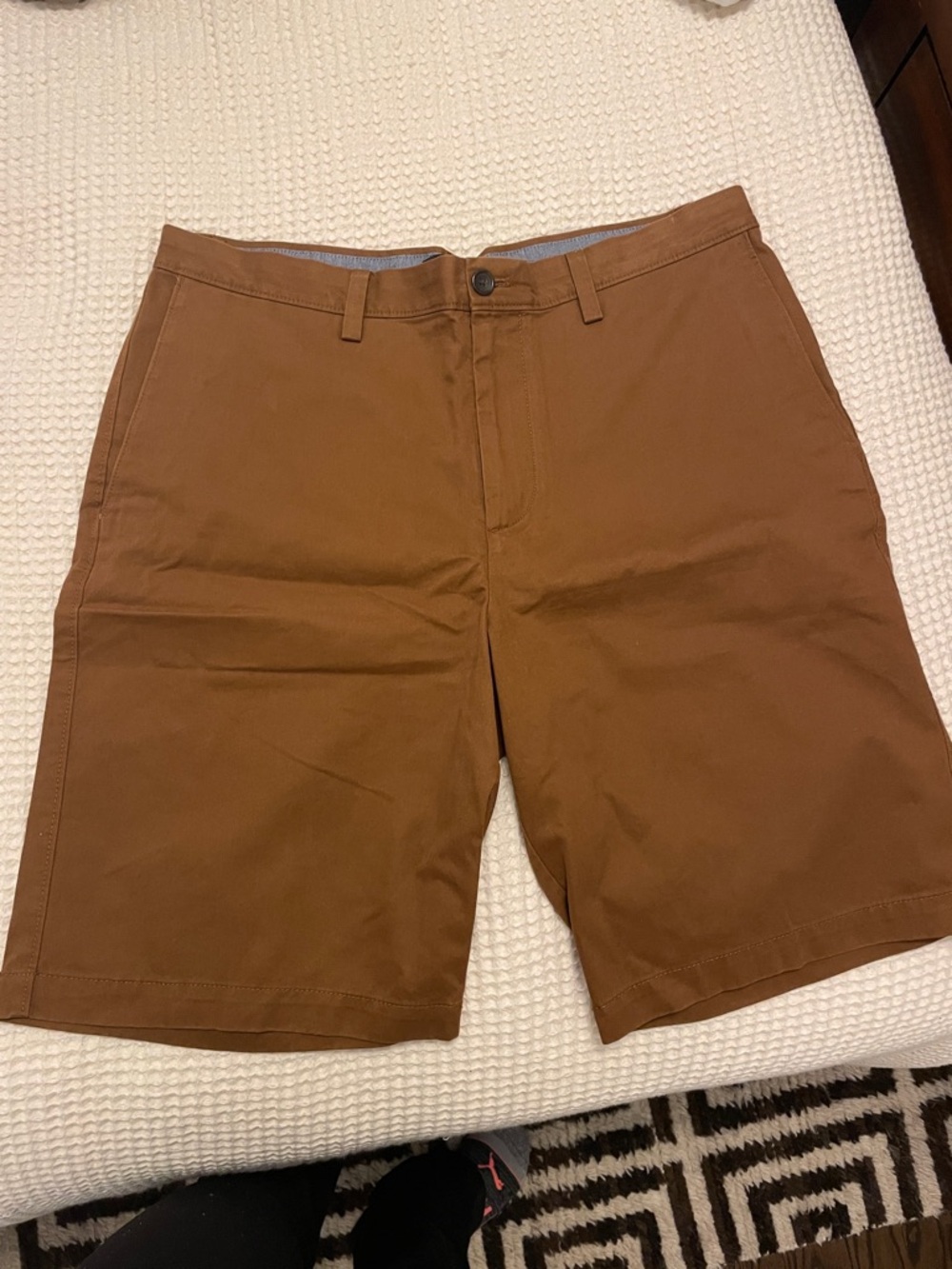 Banana Republic Men's Flat-Front Brown Chino Shorts